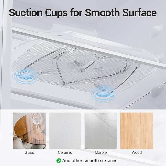 LAMU Lazy Susan Turntable Organizer for Refrigerator Organizers and Storage Fridge Organization, Condiment Organizer for Kitchen, Table Top, Cabinet, Pantry, Countertop, 14.56''x11'', 2 Pack
