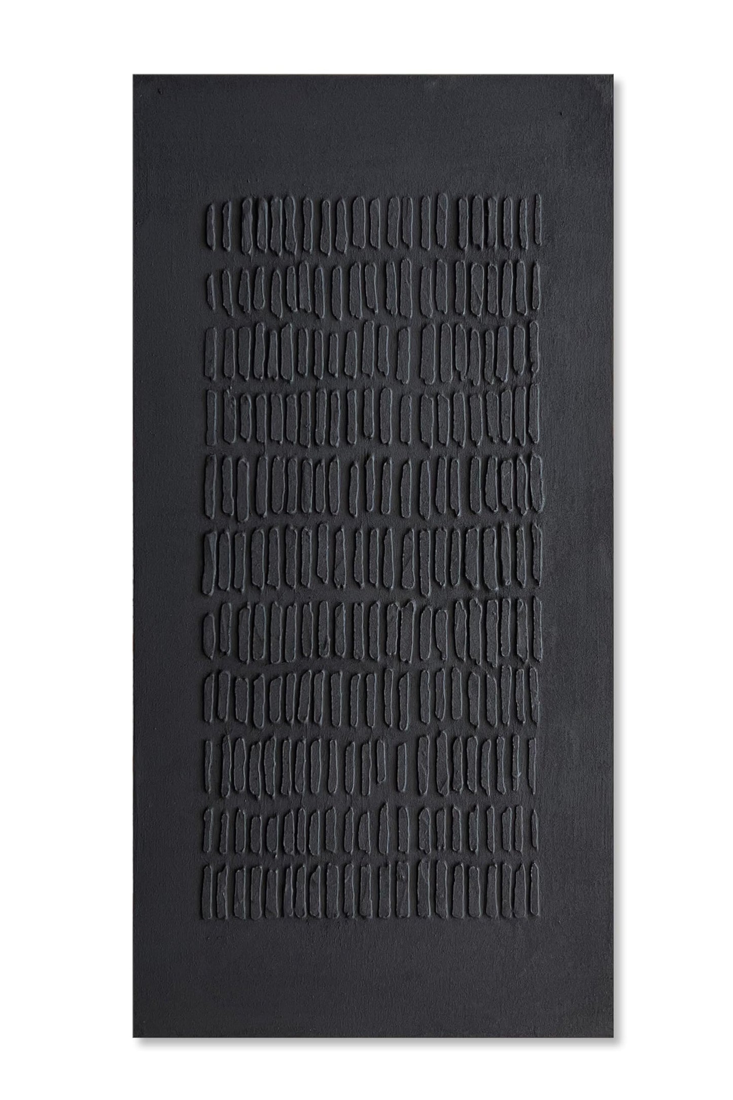 NANKAI Art Hand-Painted Black Thick Texture Abstract Art Oil Painting Contemporary Minimalist Style Art Living Room Office Corridor Wall Decoration Oil Painting 24x48 inches