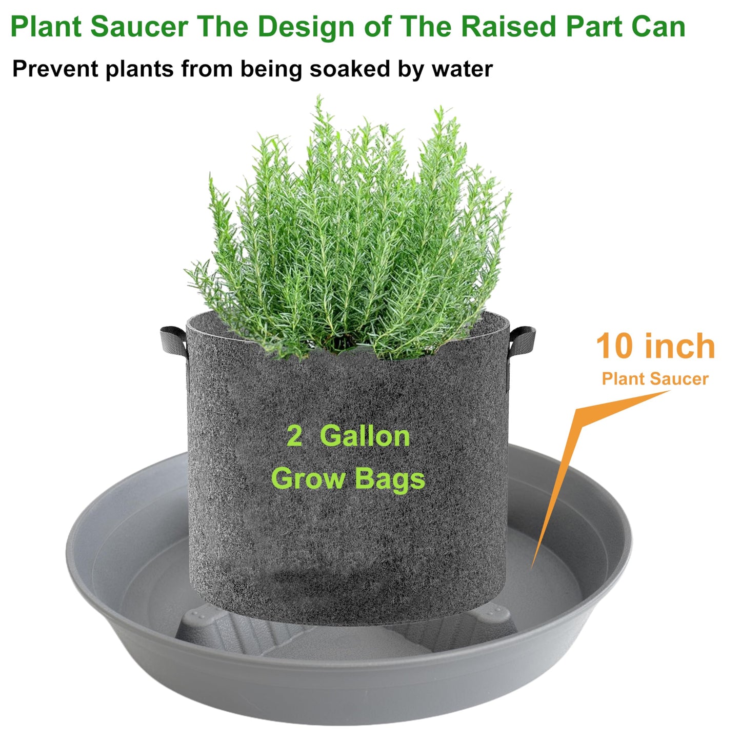 Feyvdzv 4 Pack Plant Saucer 10 inch, 8 12 14 17 inch, Plant Stand Plastic Plant Saucers for Indoors Outdoor, Heavy Duty Flower Plant Risers for Inside Pots, Pot Saucers for Plants, Grow Bags Saucers