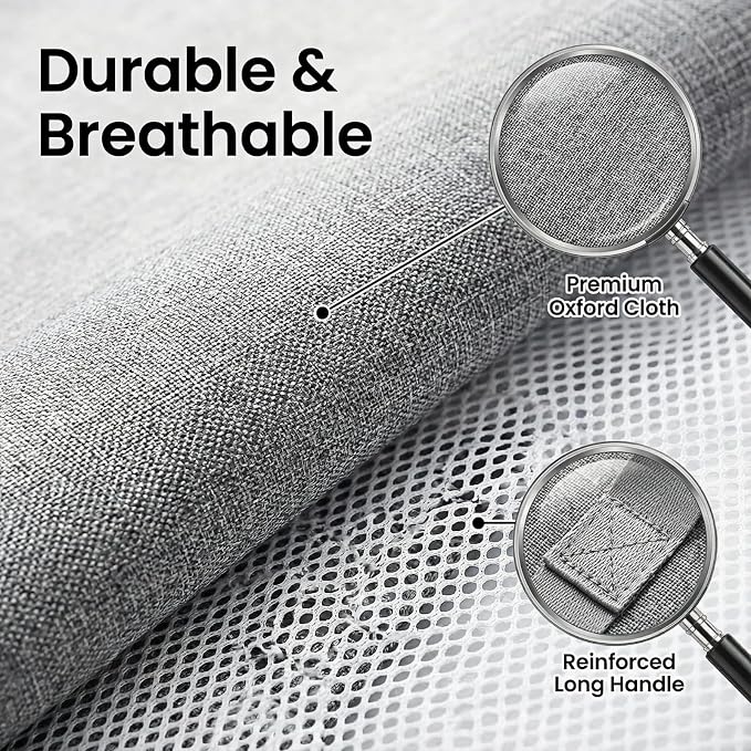 Collapsible Laundry Hamper,95L Large Capacity laundry basket with Handles,Breathable Mesh Design,Sturdy Steel Frame Clothes Hamper,Hampers for Bedroom,Dorm, Bathroom, Home