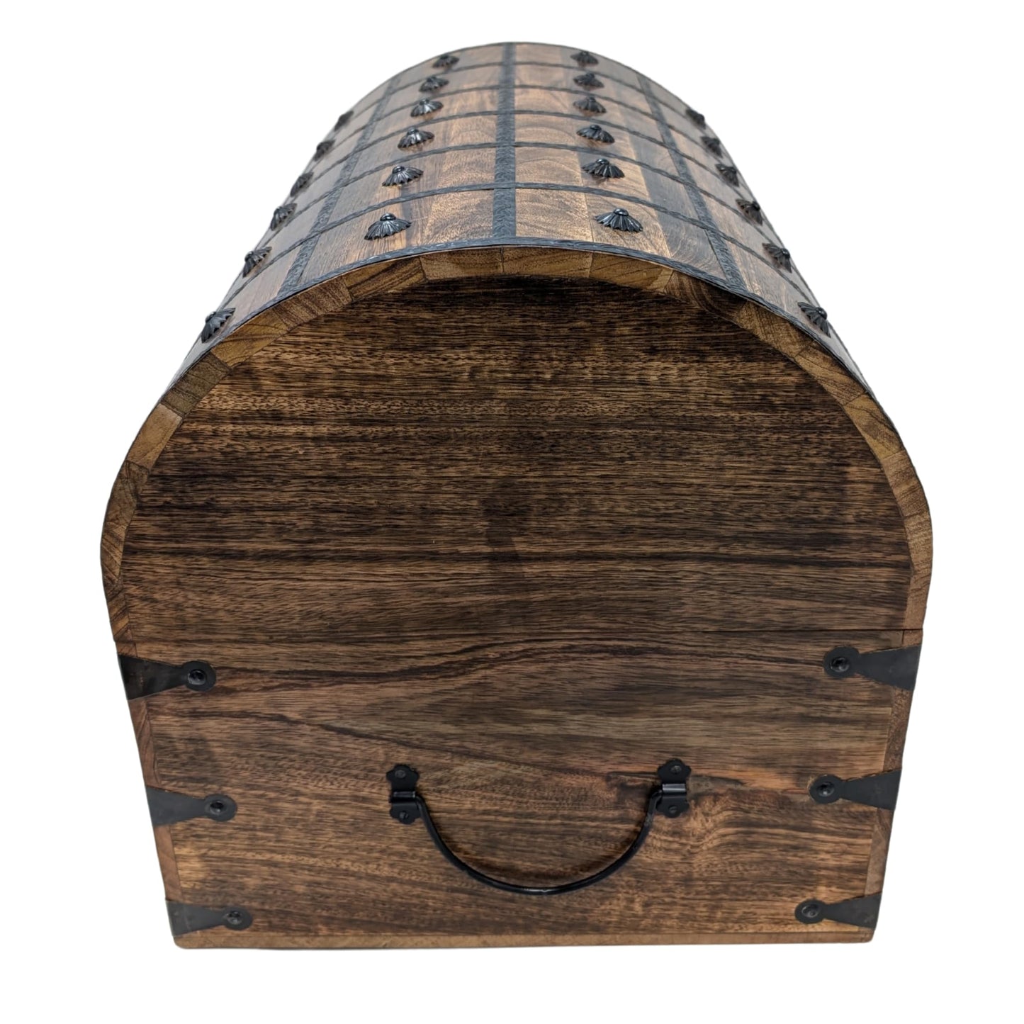 Aiden Asher Handmade Pirate Treasure Chest - Wooden Storage Box with Iron Lock & Skeleton Key - Rustic Decorative Jewelry (XXXL 21 x 15.75 x 15.75)