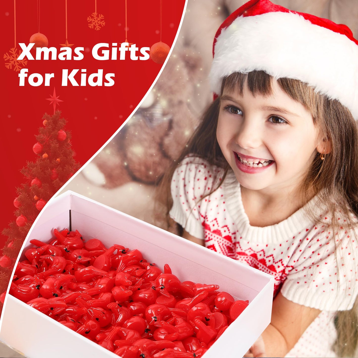 XHDMY 40 Pcs Mini Resin Red Cardinal Birds Christmas Tree Ornaments Bulk Tiny Animals Figurines for DIY Craft Supplies Mini Garden Decor Party Cake Toppers Dollhouses Xmas Gift