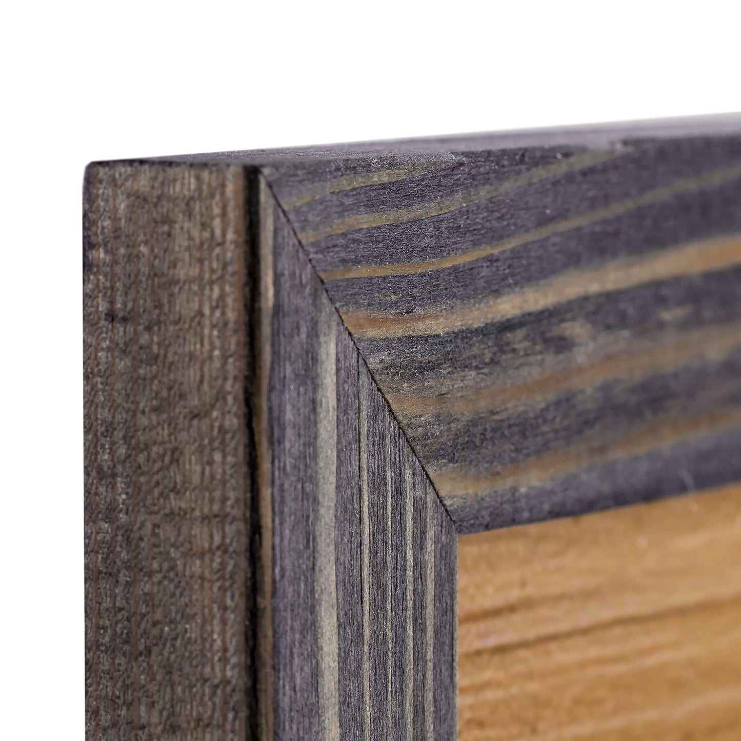 Rustic Wooden Picture Frames 8x10 - Old Dark Grey - Set of 2-100% Natural Eco Solid Wood and High Definition Real Glass for Wall Mounting Tabletop Photo Frame