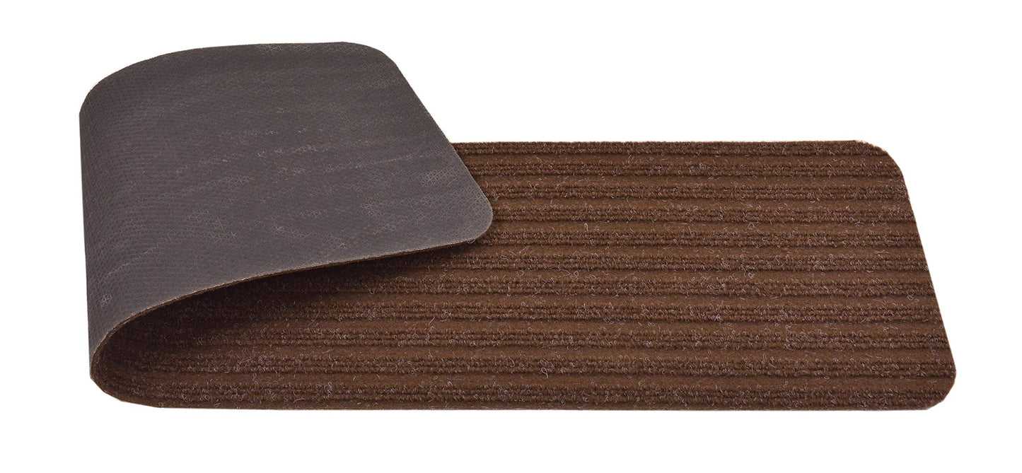 Stair Treads Collection Indoor Skid Slip Resistant Carpet Stair Tread Treads (7 inch x 24 inch) (Brown, Set of 13)