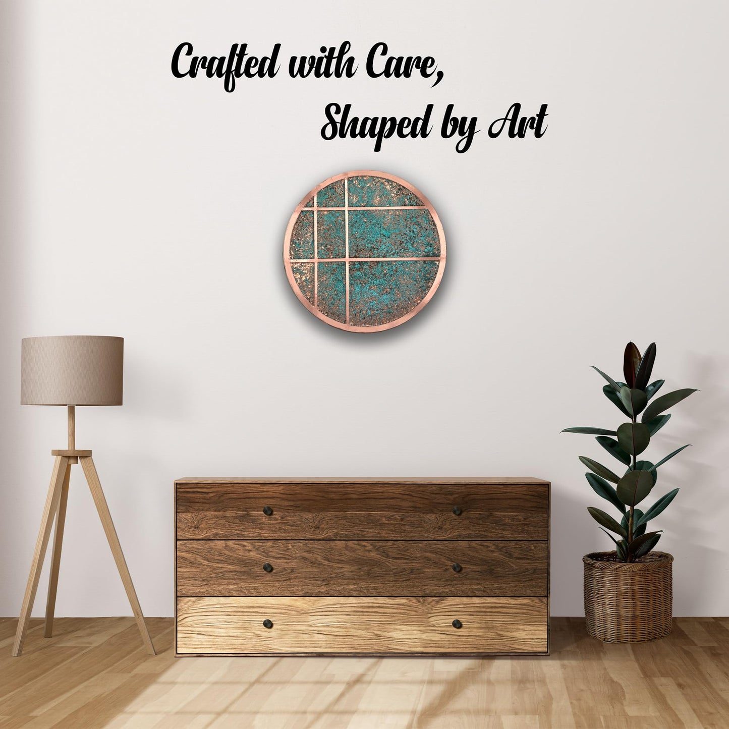 nooc art Handmade Copper Wall Art for Home, Living Room, Bedroom, Kitchen and Office Decor, Rustic Decorative Mural Art for Farmhouse Decor (Modern Copper, 11, Unframed)