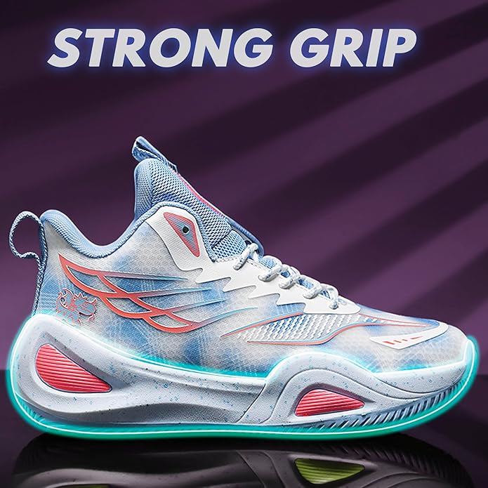 CJSPORX Women Men Basketball Shoes Breathable Men Non Slip Outdoor Fashion Unisex Sneakers