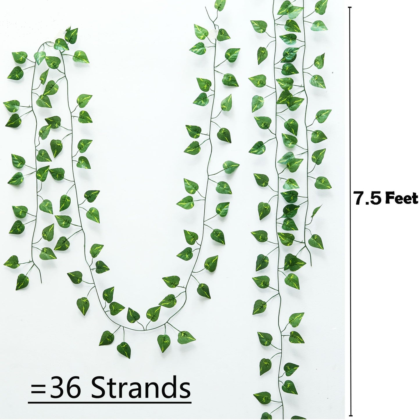GreeneryVine 270 Feet 36 Pack Fake Greenery Hanging Garland, Artificial Ivy Leaf Plants, Vine Leaves, Flowers Foliage for Bedroom Garden Wall Decor