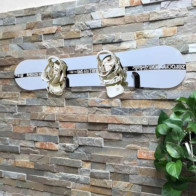 Snowboard Wall Mount Clips, Horizontal Skateboard Wall Mount，Snowboard Display Stand for Room, Garage