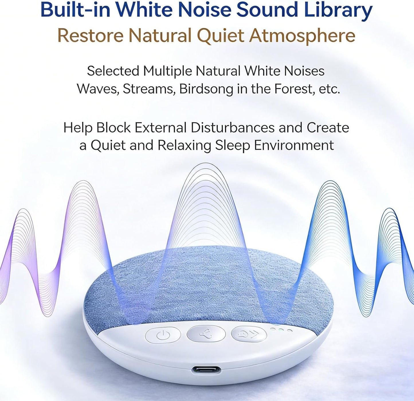 (1Pcs-A) Under Pillow Speaker Bluetooth, Bluetooth Pillow Speaker for Sleeping, Pillow Speakers for Sleeping, White