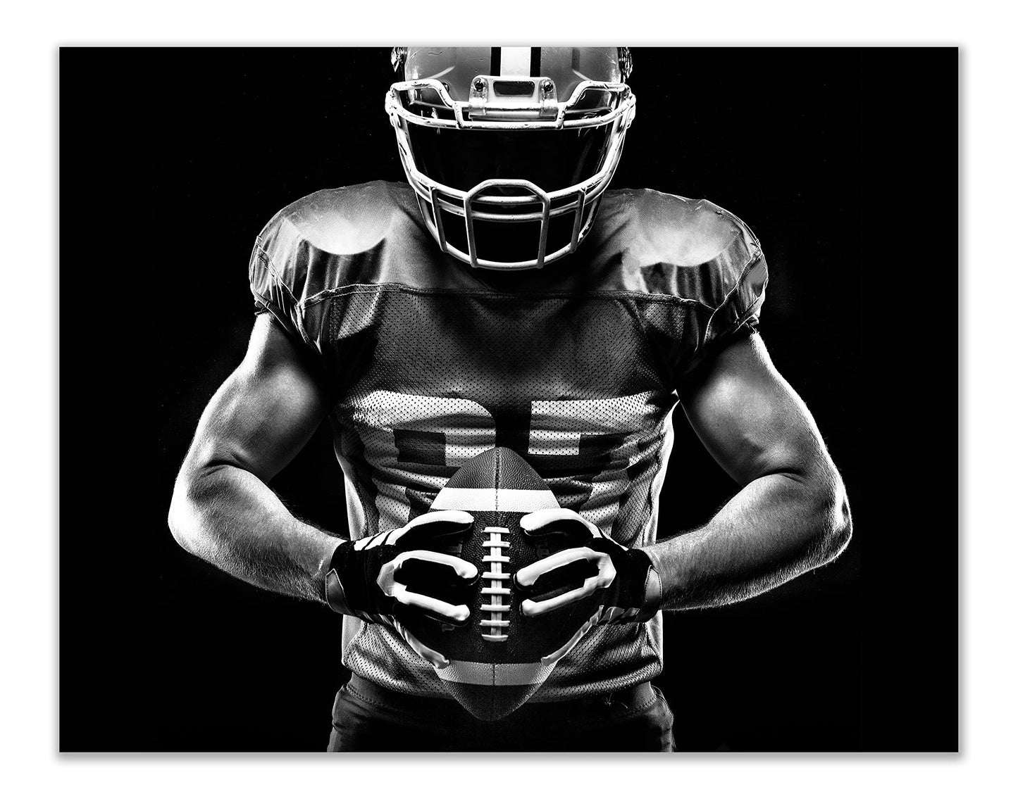 Football Pose Wall Decor Art Prints - Particle Silhouette – Single (11x14) Inch Poster Photos - Man Cave, Bedroom Decor Kids Boys Girls Gift Idea