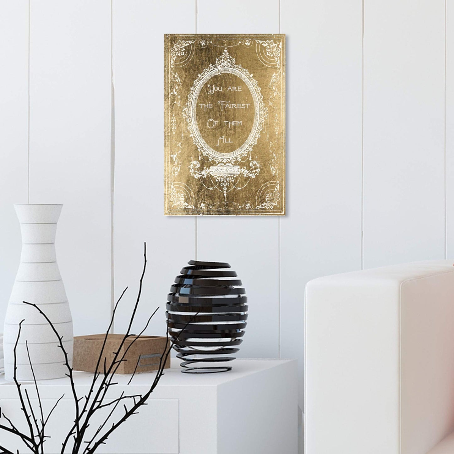 Typography and Quotes Wall Art Canvas Prints 'The Fairest Gold'