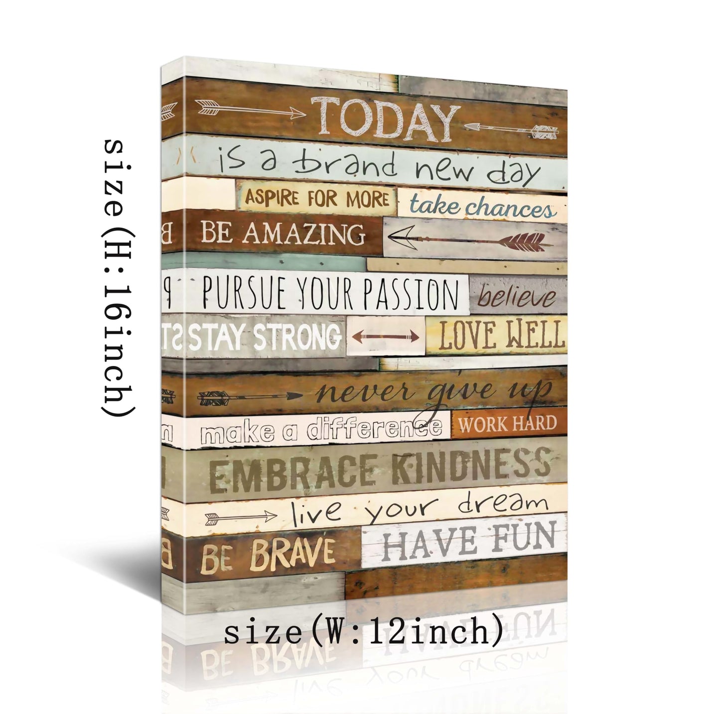 Inspirational Wall Art for Office Quotes Theme Wall Decor for Women Motivational Canvas Prints Framed Wall Art for Bathrooms Size 12 x 16 Inch