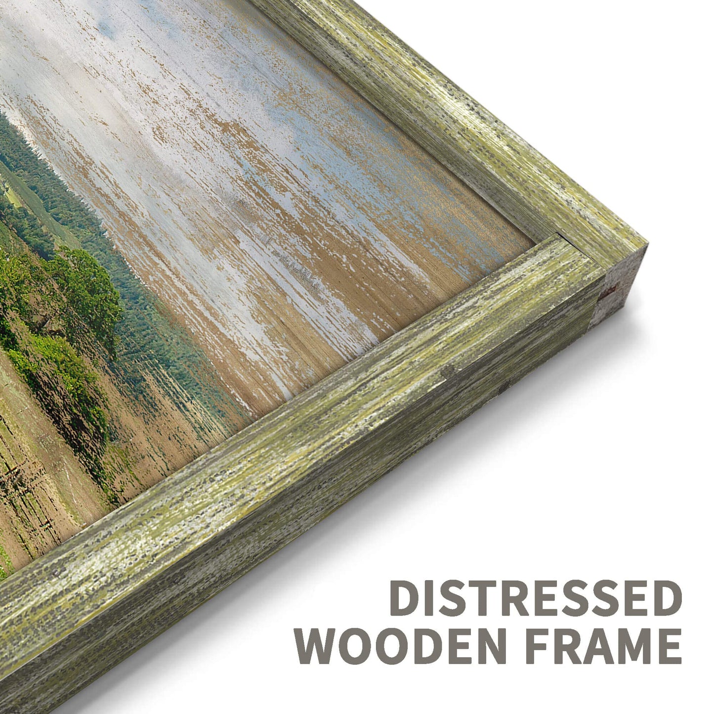 Bedroom Wood Farmhouse Wall Art: Large Rustic Red Barn Framed Artwork Quiet Country Landscape Gallery Painting Nature Cow Cattle Farm Picture Farm Animal Forest for Living Room Kitchen