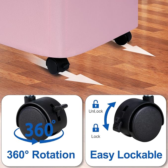 Slim Laundry Hamper with Wheels,20 Gal (75L) Rolling Laundry Basket with lid and wheels Clothes Hamper Foldable Tall Dirty Clothes Basket Sturdy Collapsible Clothes Hamper for Dorm,Laundry Room