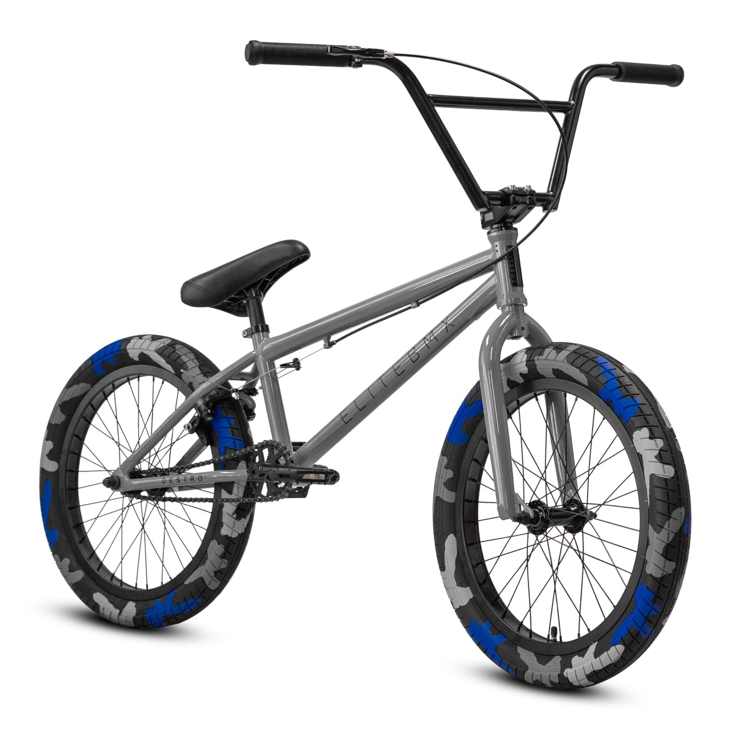 Elite BMX Bicycle 18", 20" & 26" BMX Bike for Teen Bike and Adult Bikes - Freestyle BMX Bike All Models Come with 3 Piece BMX Crankset (Destro Grey, 20")