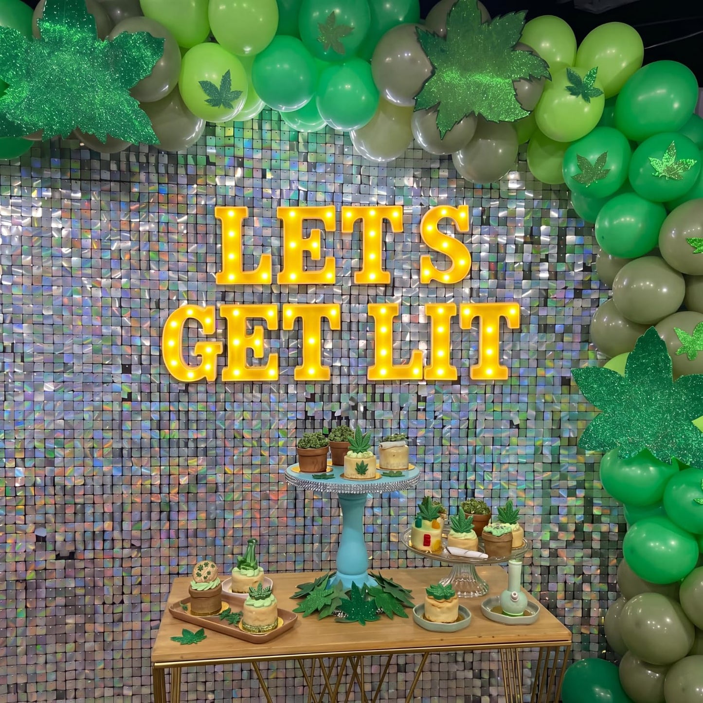 Honoson 10 Pcs Lets Get Lit Decorations for Adults, Birthday Light Decor Lets Get Lit Lights up Sign Indoor Table LED Neon Sign for Home Room Decorations