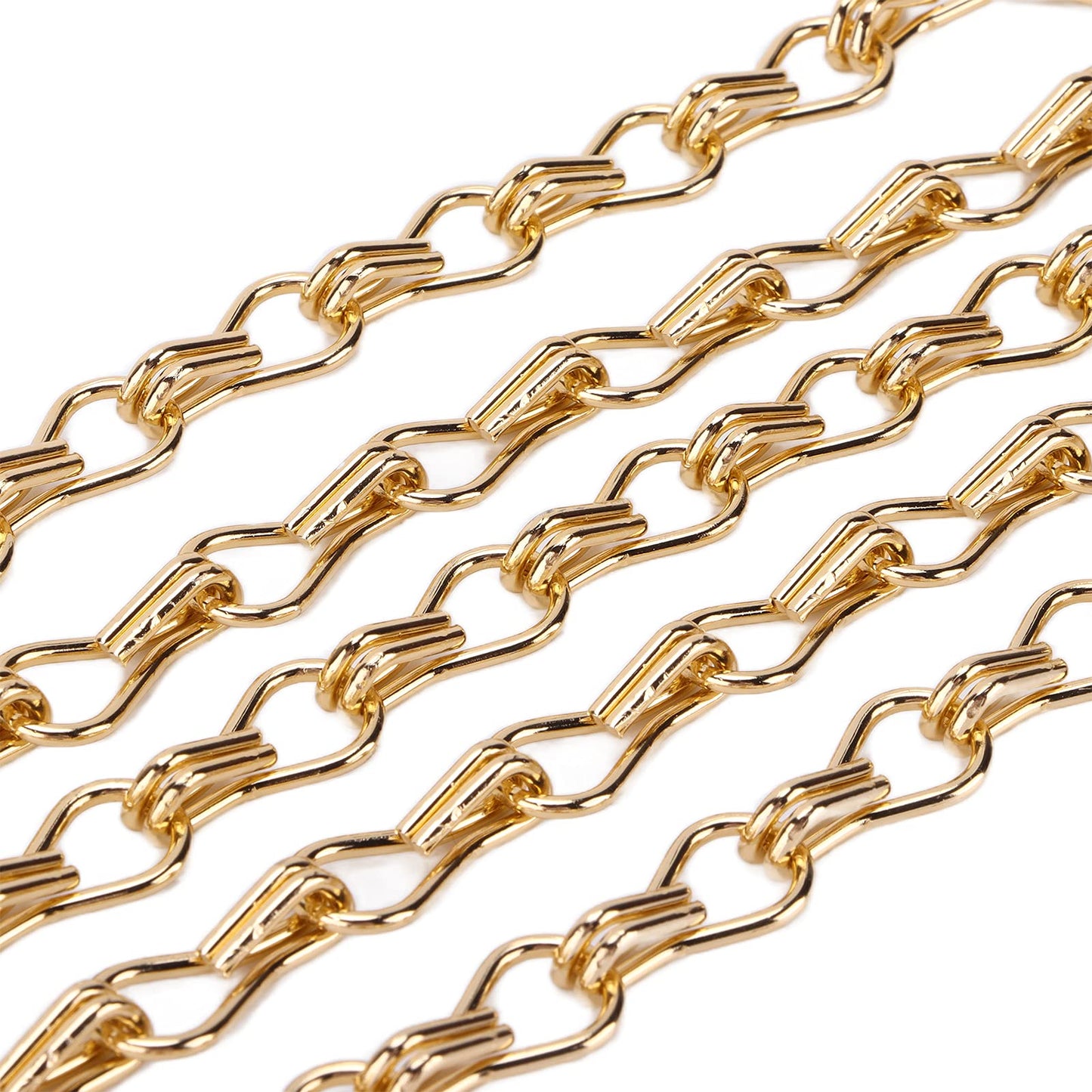 Watris Veiyi 4PCS Decorative Chain, Hanging Gold Chain, DIY Chandelier Decor Chain for Home Decorative (2m/78.74in), Gold
