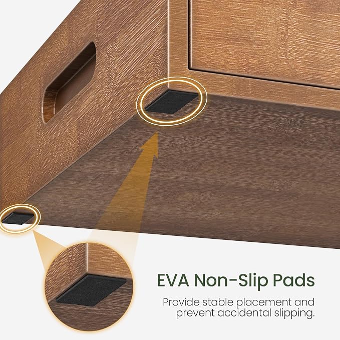CHOEZON Coffee Pod Organizer, Storage Box with 2 Drawers, Coffee Station with Removable Dividers, Holder for K-Cup, Holds Pods, Syrup, Tea Bags for Living Room, Kitchen, Office, Mocha MCW31MA