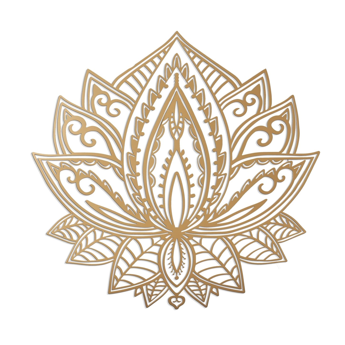 NEODECO Mandala Metal Wall Art, Boho Wall Decor for home, art deco wall hanging (Gold, Small)