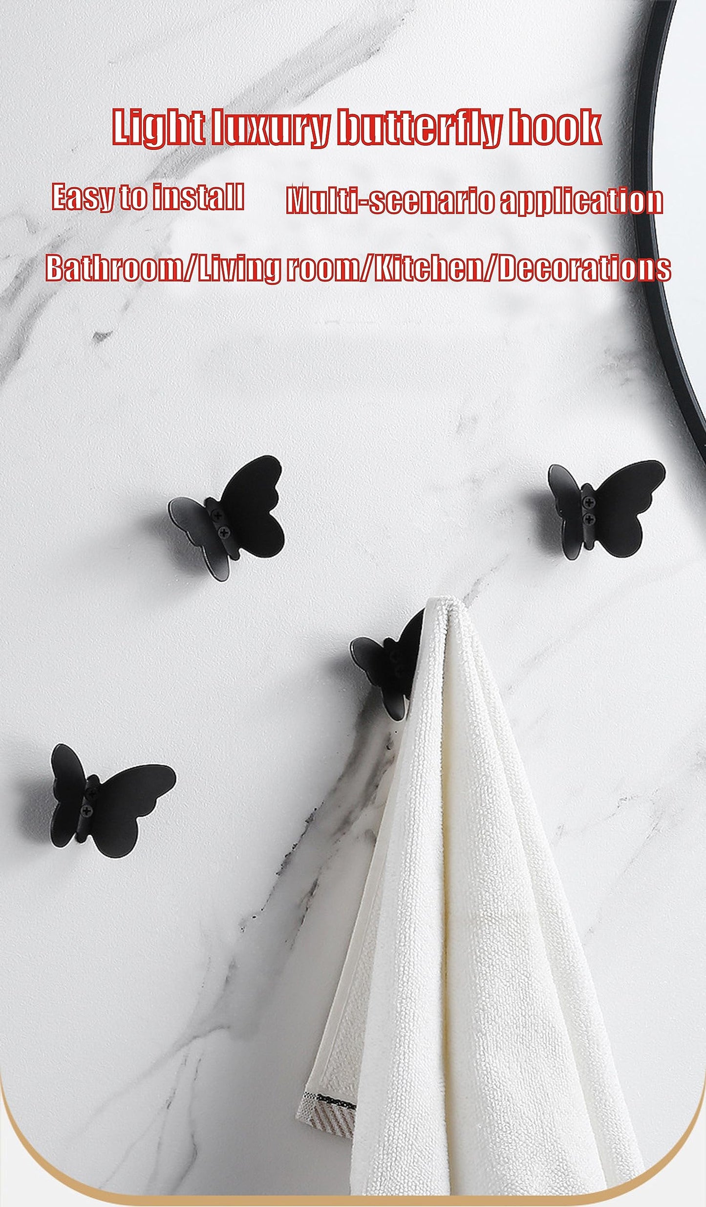 AWISZZZ 3D Gold Butterfly Wall Decor Aesthetic Minimalist Decor Style For Bathroom Or Home Bedroom Room Metal Art Hanging Aluminum Butterfly