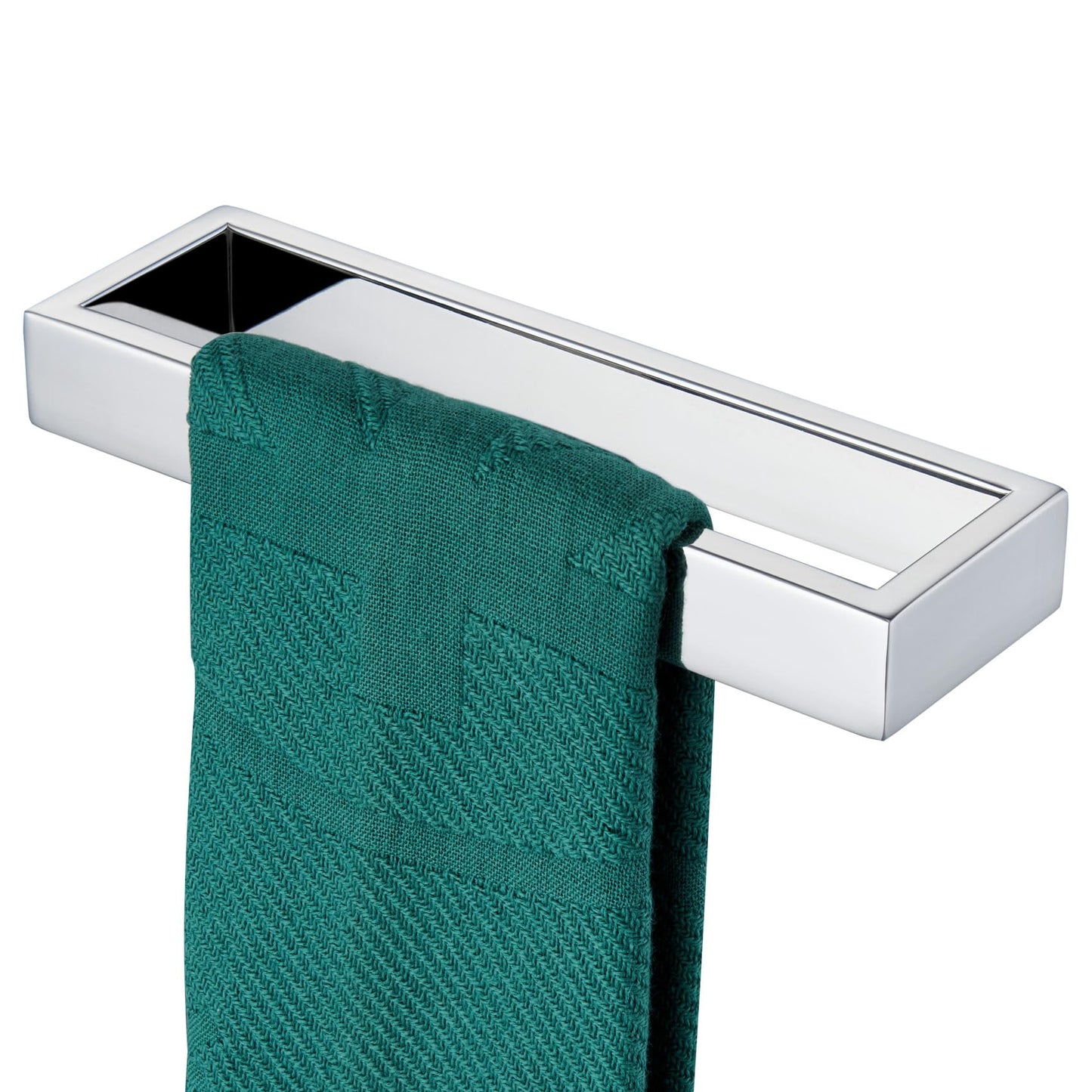 KOKOSIRI Towel Holder Chrome Hand Towel Bar Rack 12-Inch Kitchen Holder Polished Stainless Steel for Bathroom Hardware Wall Mounted, 1 Pack B4008CH-L12