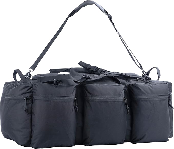100L Large Military Duffle Bag Deployment Duffel Bag Sports Equipment Travel Luggage Bag with Detachable Backpack Straps…