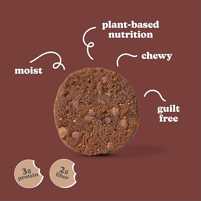 Love + Chew Mocha Chip Minis Bulk Box - Tasty, Gluten Free Cookies - Vegan, Healthy, Paleo, Non GMO - Individually Wrapped and Soft Baked - Made from High Protein Almonds - 1 Ounce Each, 80 Count