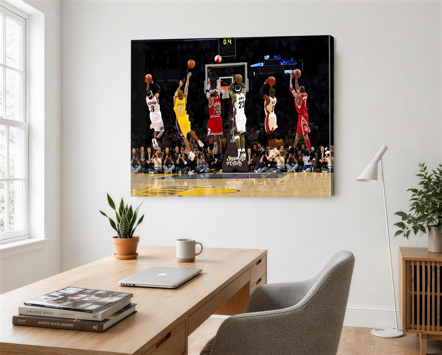 B.B.F MAKE Basketball Canvas Wall Art - Gallery Wrapped Motivational Sports Poster for Teen Boys Bedroom Decor HD Ready to Hang Pictures for Man Cave 11x14