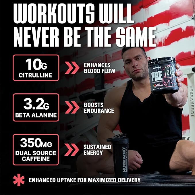NutraBio Preworkout Powder, Watermelon| Explosive Energy, Laser Focus, Extreme Pumps| Pre Workout for Men & Women| Performance, Endurance, Power Complex, Caffeine, Electrolytes