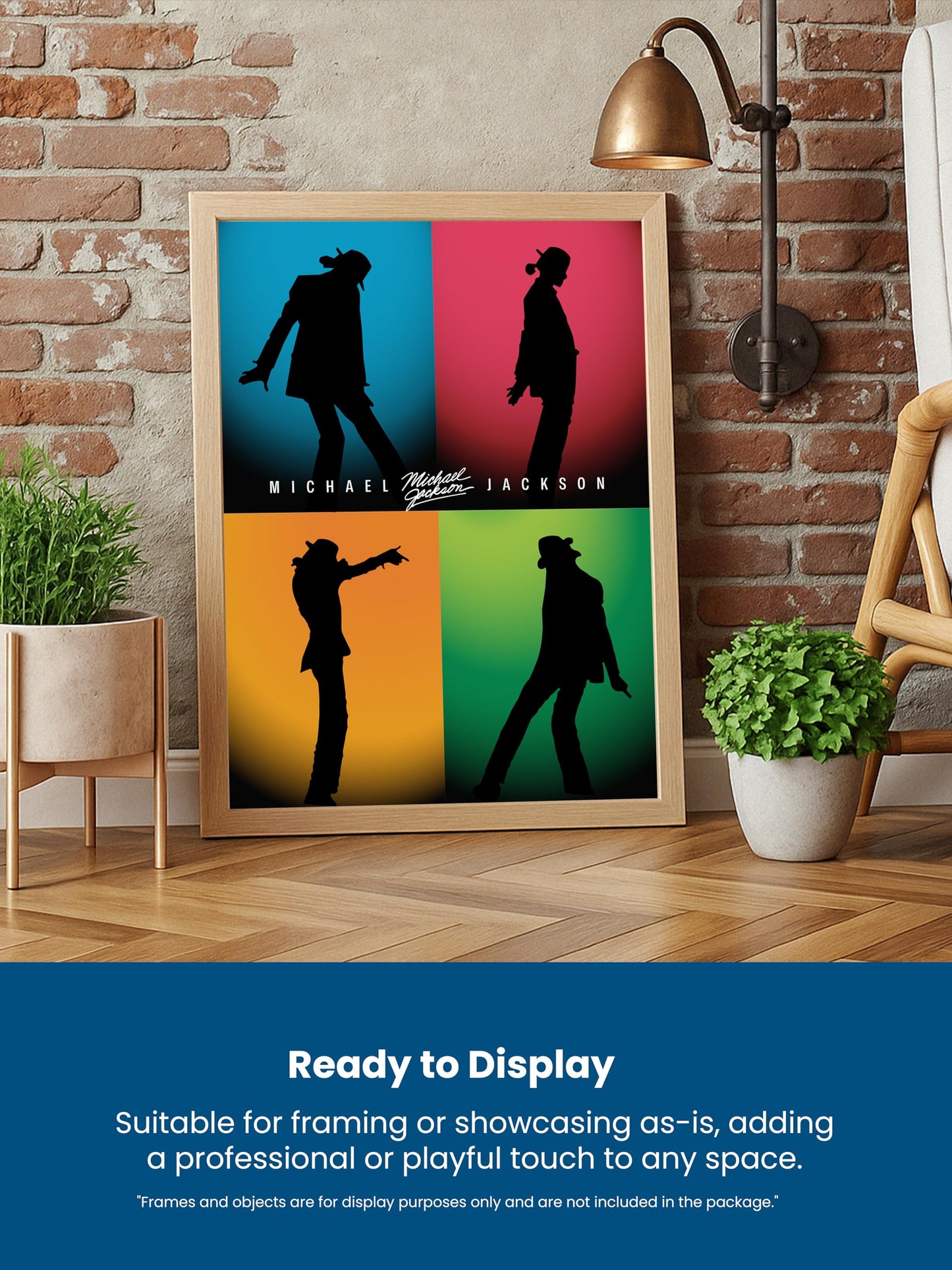 AMERICAN LUXURY GIFTS Iconic King of Pop-Silhouette Wall Art Print, Perfect for Home, Offices, Bedroom, Living Room, & Music Room Decor (Unframed, 11 x 14 inches)