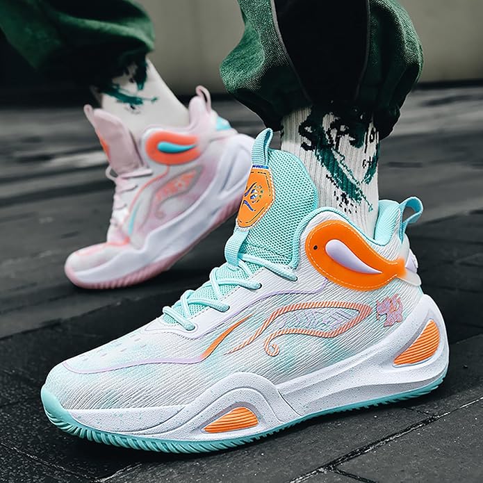 High Upper Basketball Shoes for Men Women Sneakers Fashion Breathable Sports Shoes Anti Slip