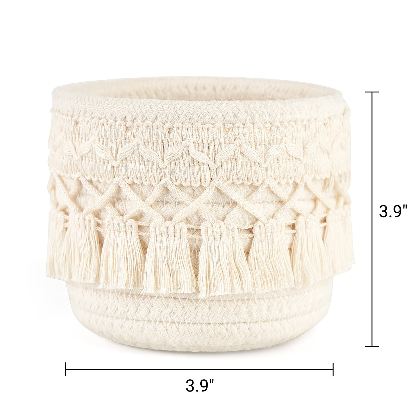 Mkono Macrame Makeup Brush Holder and Macrame Wall Hanging for Bedroom, Living Room, Nursery, Dorm, Teen Girl Gifts, Set of 3