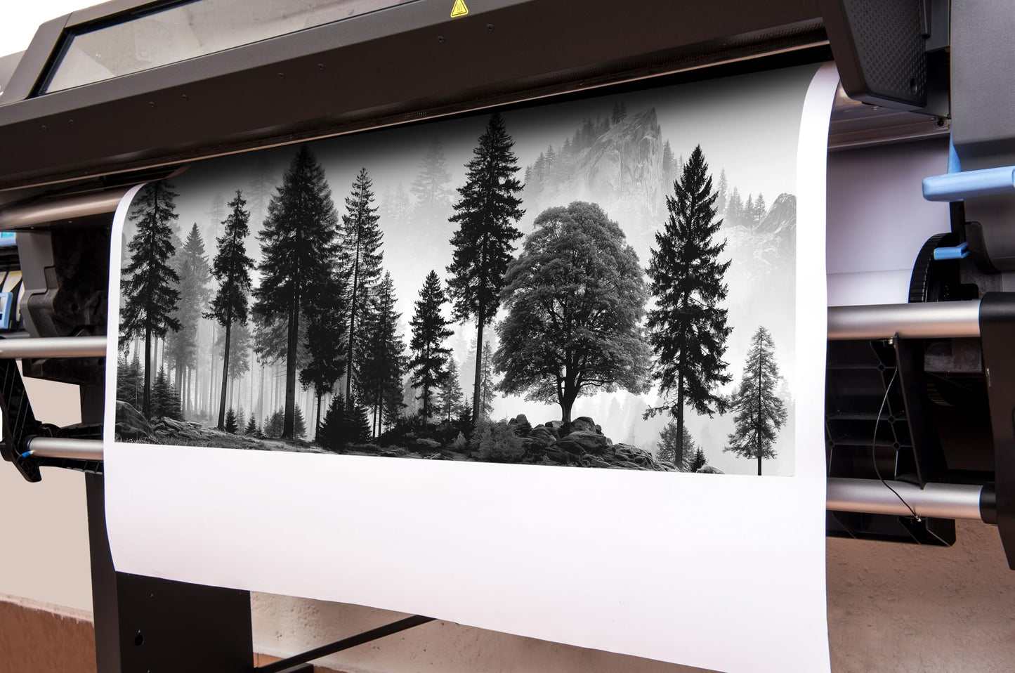 CPKATMT Foggy Forest Wall Art for Living Room Black Tree Pictures wall Decor for Office Natural Landscape Wall Decor for Bedroom 20 x 40 Inch