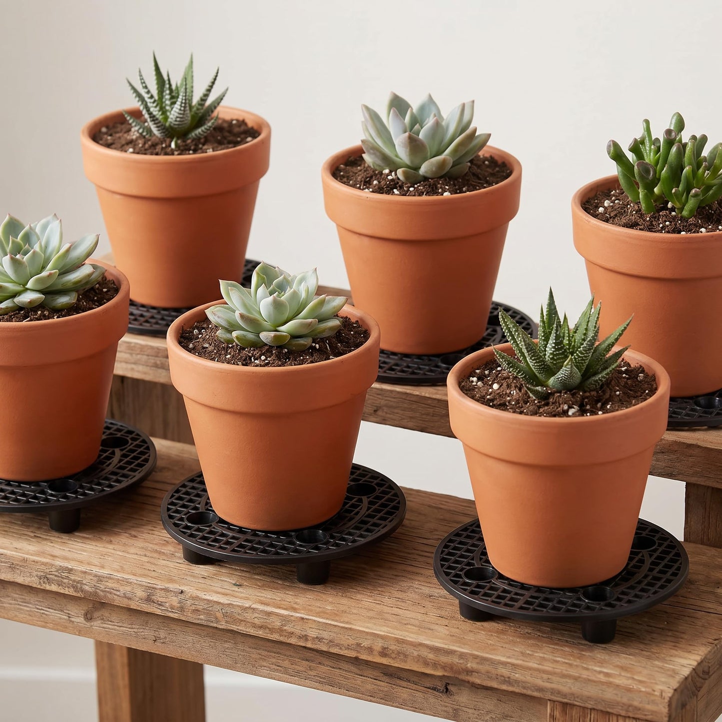 Jhdydz 6 Pcs Plant Risers for Pots Outdoor & Indoor – Heavy Duty Pot Stand for Plants Outdoor, Planter Risers for Outdoor Pots, Flower Pot Stand, Plant Pot Stabilizers from Wind, Pot Riser
