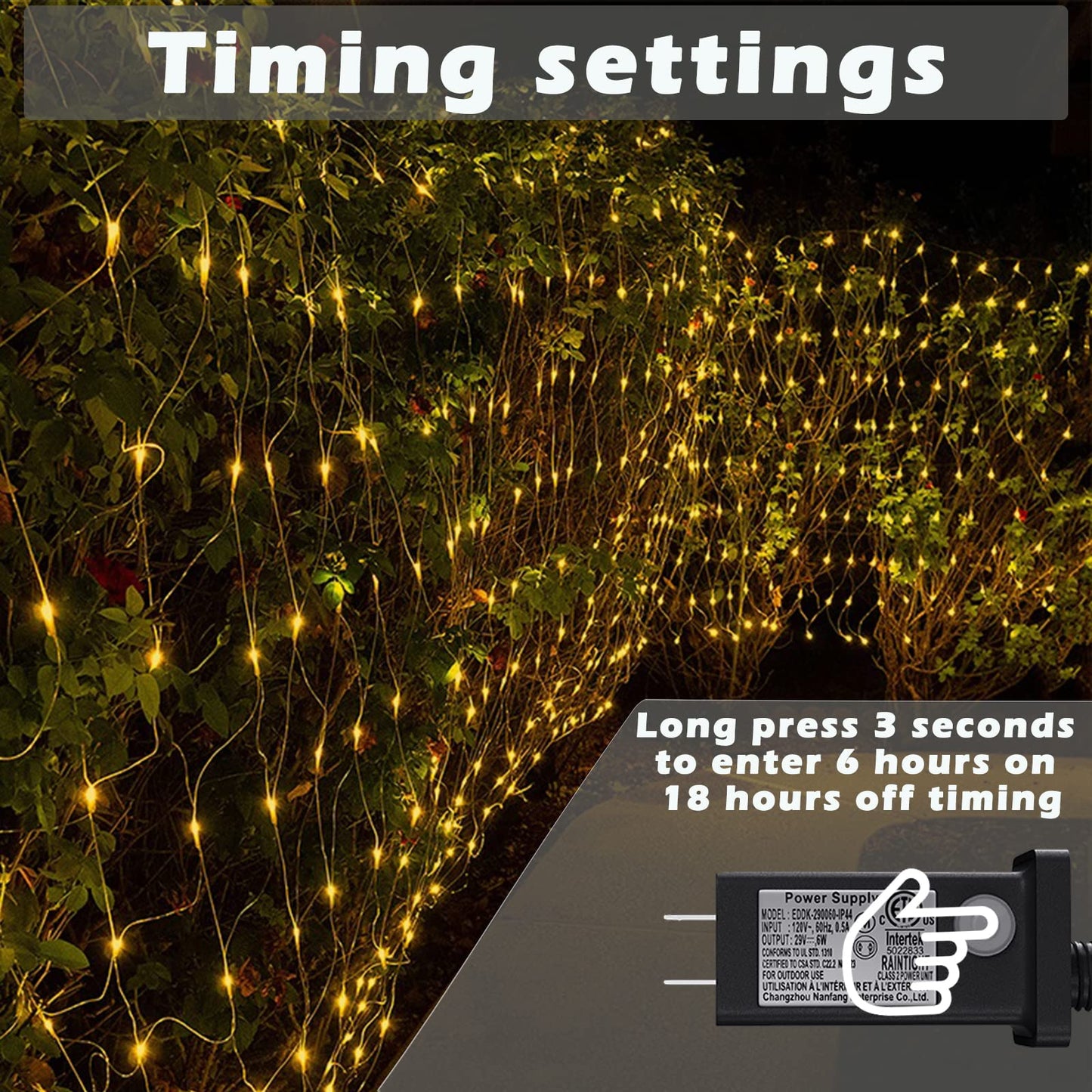 Eueasy LED Lights Outdoor Fairy Lights Chandelier - 270L Gazebo Net Lights with 8 Lighting Modes, 10×10 FT Chandelier for Pergolas，Wedding, Bush, Christmas