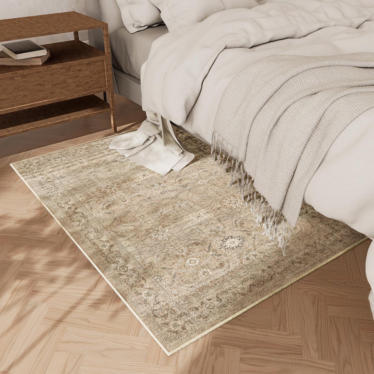 Washable Door Mat Indoor Entrance: 2'x3' Small Entryway Rug Boho Area Rugs Non Slip Low Pile Soft Throw Rugs for Inside Front Door Floor Kitchen Bedroom Bedside Dorm Room Entry Home Office