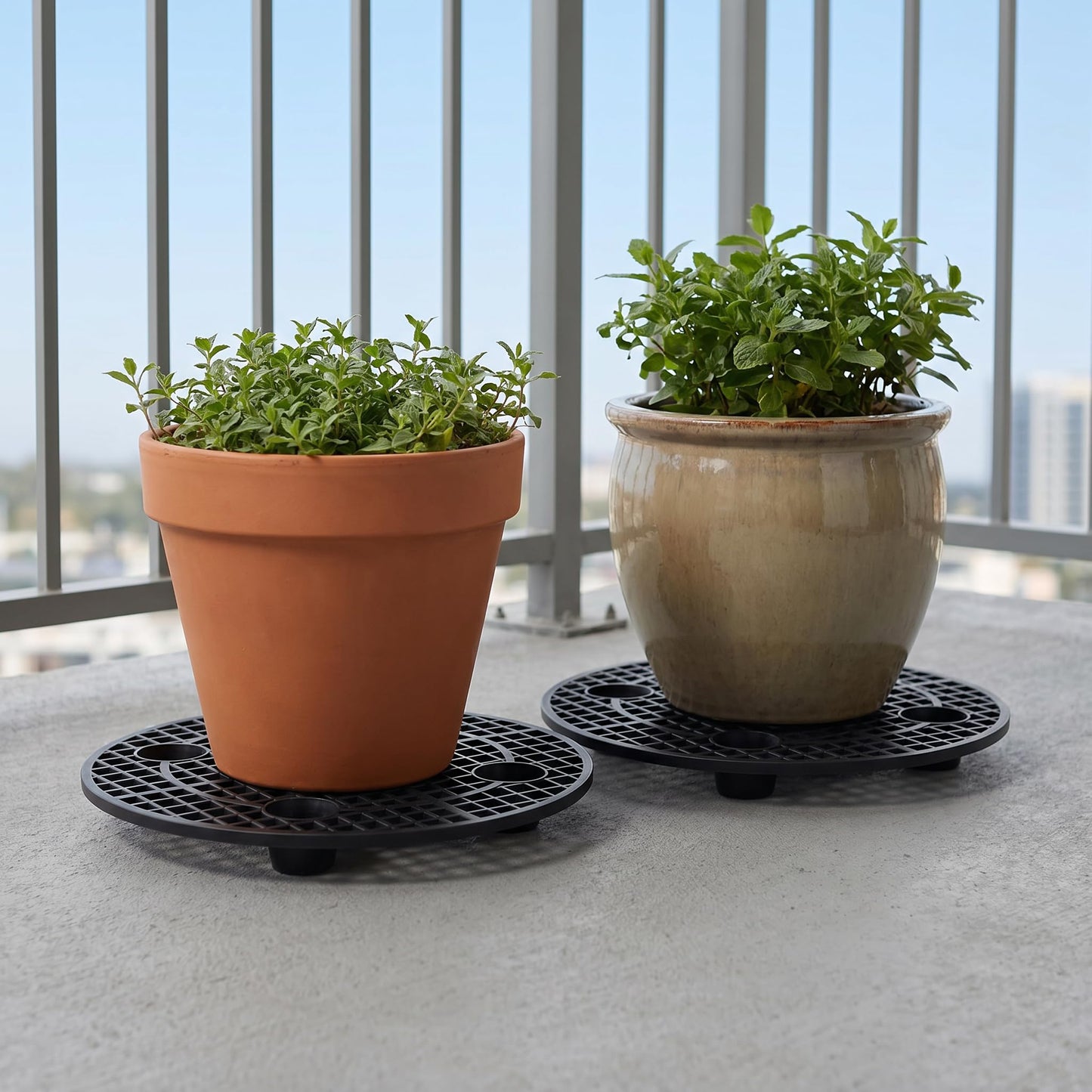 Jhdydz 6 Pcs Plant Risers for Pots Outdoor & Indoor – Heavy Duty Pot Stand for Plants Outdoor, Planter Risers for Outdoor Pots, Flower Pot Stand, Plant Pot Stabilizers from Wind, Pot Riser
