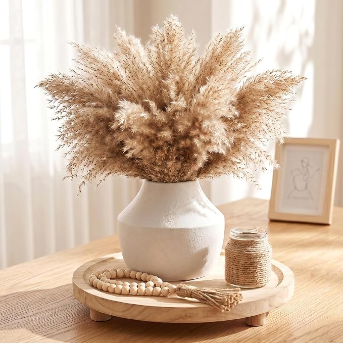 Ceramic Flower Vase, 5.2in Farmhouse Table Rustic Vases, Waterproof, Small Flower Terracotta Vases for Home Decor, Living Room,Table, Handcrafted (Antique)