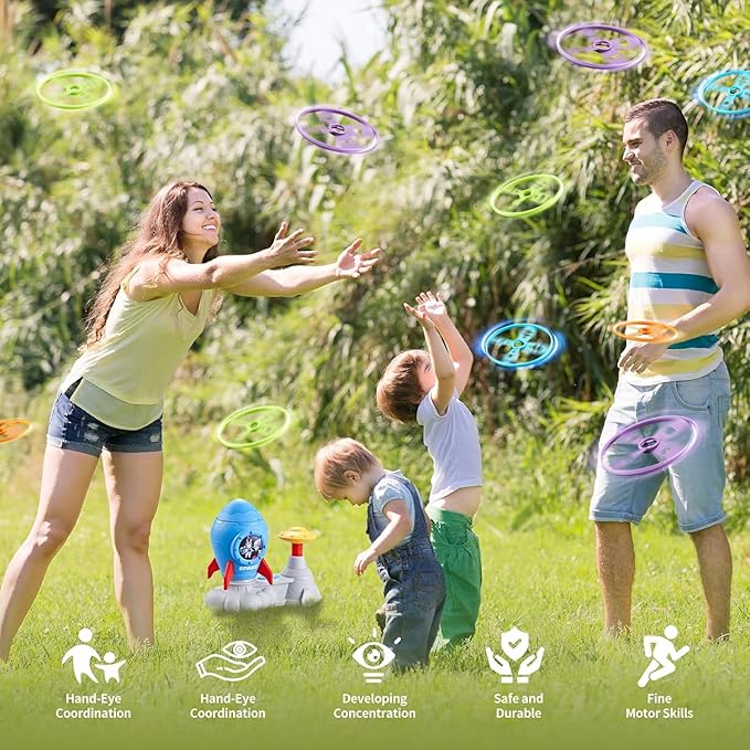 Outside Toys for Kids Ages 4-8, 28 Pack Flying Discs Supplement Set - Compatible with Most Handheld and Foot-Powered Flying Disc Toys, Includes 4 Vibrant Colors, Must-Have for Flying Disc Enthusiasts