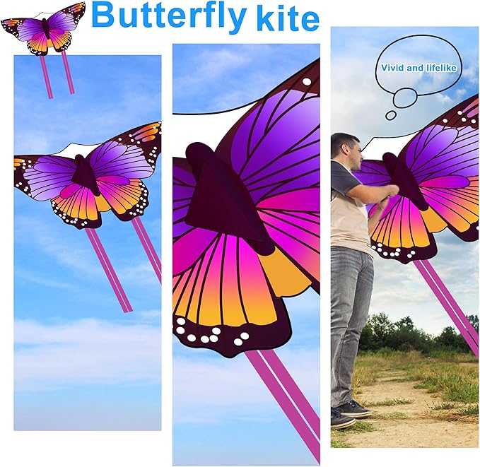 Large Kites for Adults Kites for Kids Ages 4-8， 8-12 Beach Park Outdoor Game Activities, Gifts for Easter and Festival
