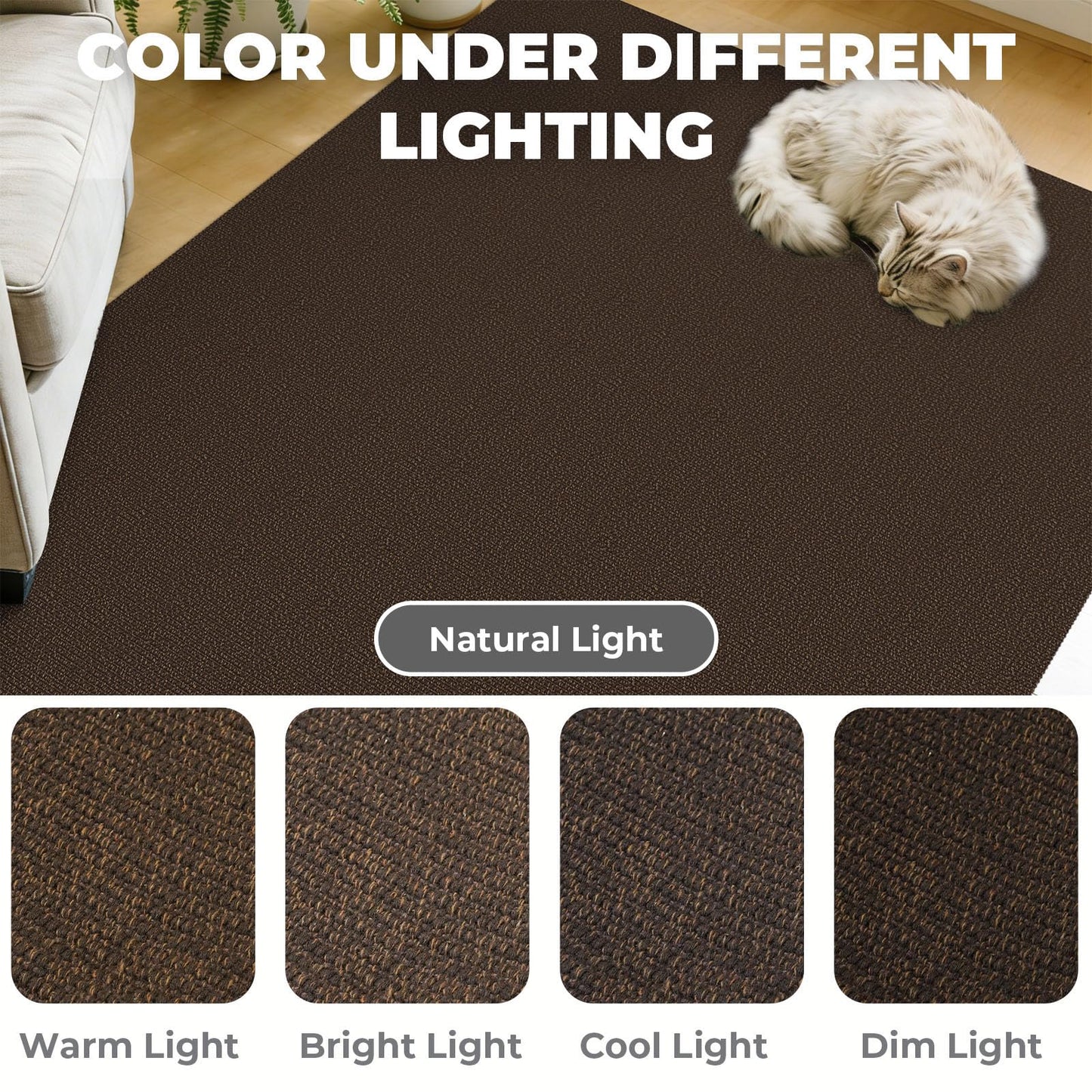 Lansny 2x3 Washable Area Rug Small Braided Cotton Entryway Rug with Non Slip Backing Kitchen Rugs Indoor Door Mat for Entrance Bathroom Foyer, Dark Coffee/Brown