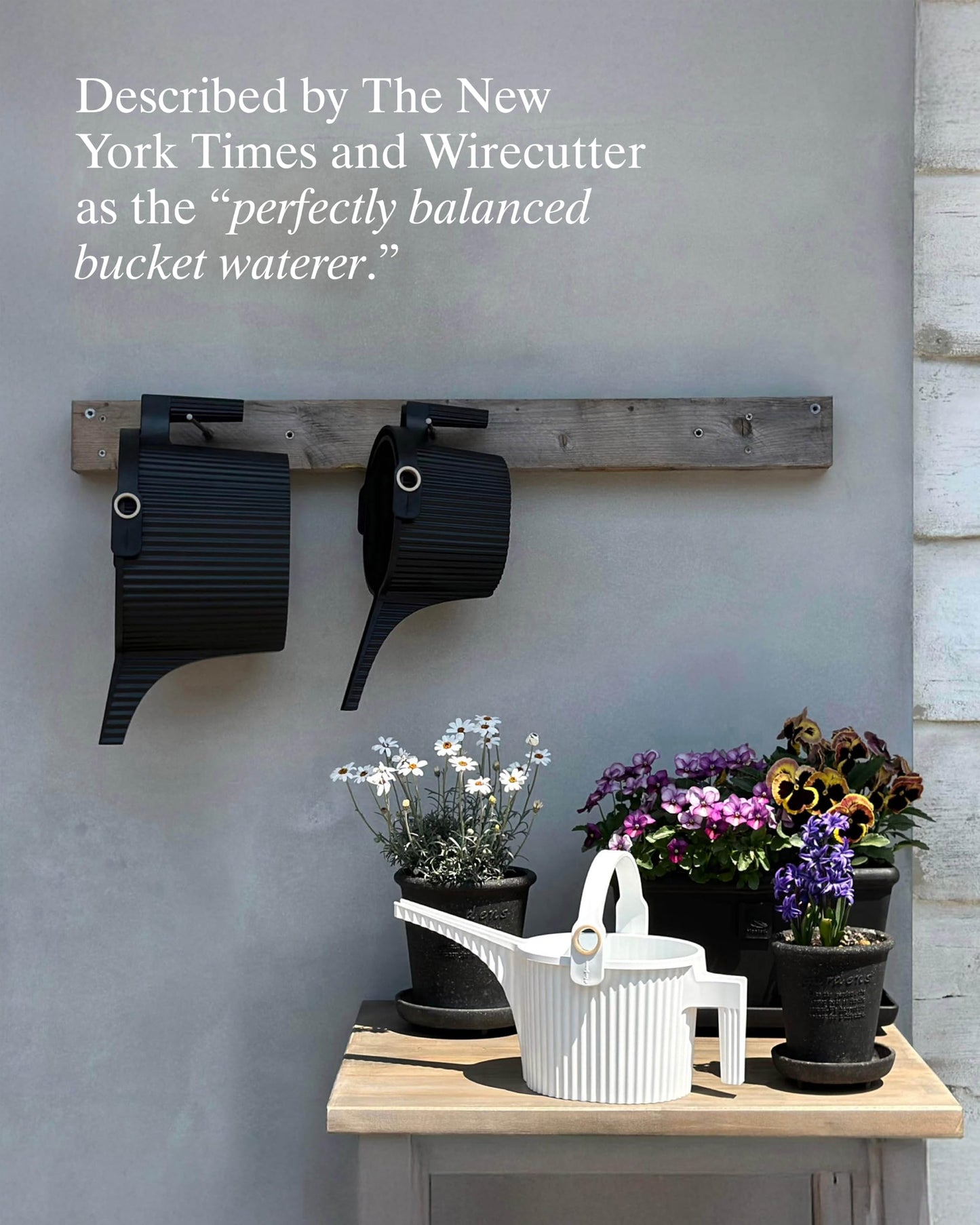 Hachiman Small Watering Can - 1.5 L Plant Watering Can with Widened Spout for Indoor and Outdoor Plants - Hands-Free Filling - 13.3" × 5.3"- Black
