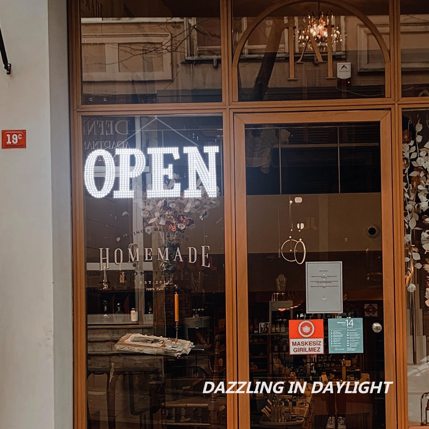 Open Signs for Business,30x10 inch Ultra Bright Open Sign Led for Window Wall Door w/Remote Control Bar Cafe Salon Barber Resturant Retail Store