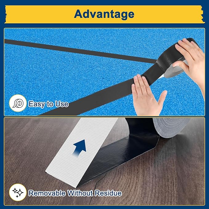 Pickleball Court Tape, Outdoor Pickleball Lines, No Residue Court Marking Kit for Temporary/Gym/Tennis/Driveway/Badminton/Backyard/Sport