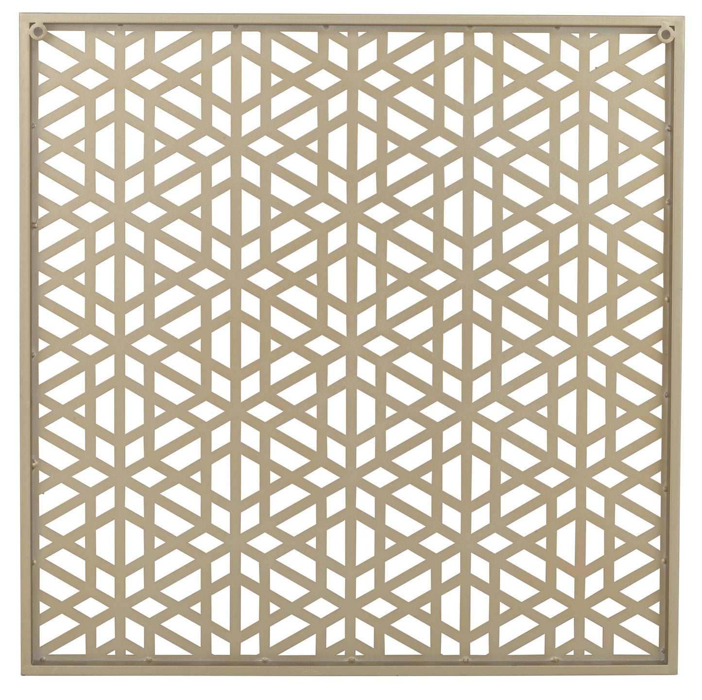 Dahlia Studios Laser Cut Geometric Screen 24" Square Glossy Gold Wall Art