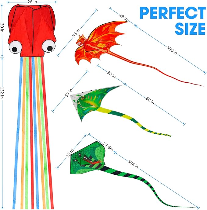 Large Kites for Adults Kites for Kids Ages 4-8， 8-12 Beach Park Outdoor Game Activities, Gifts for Easter and Festival