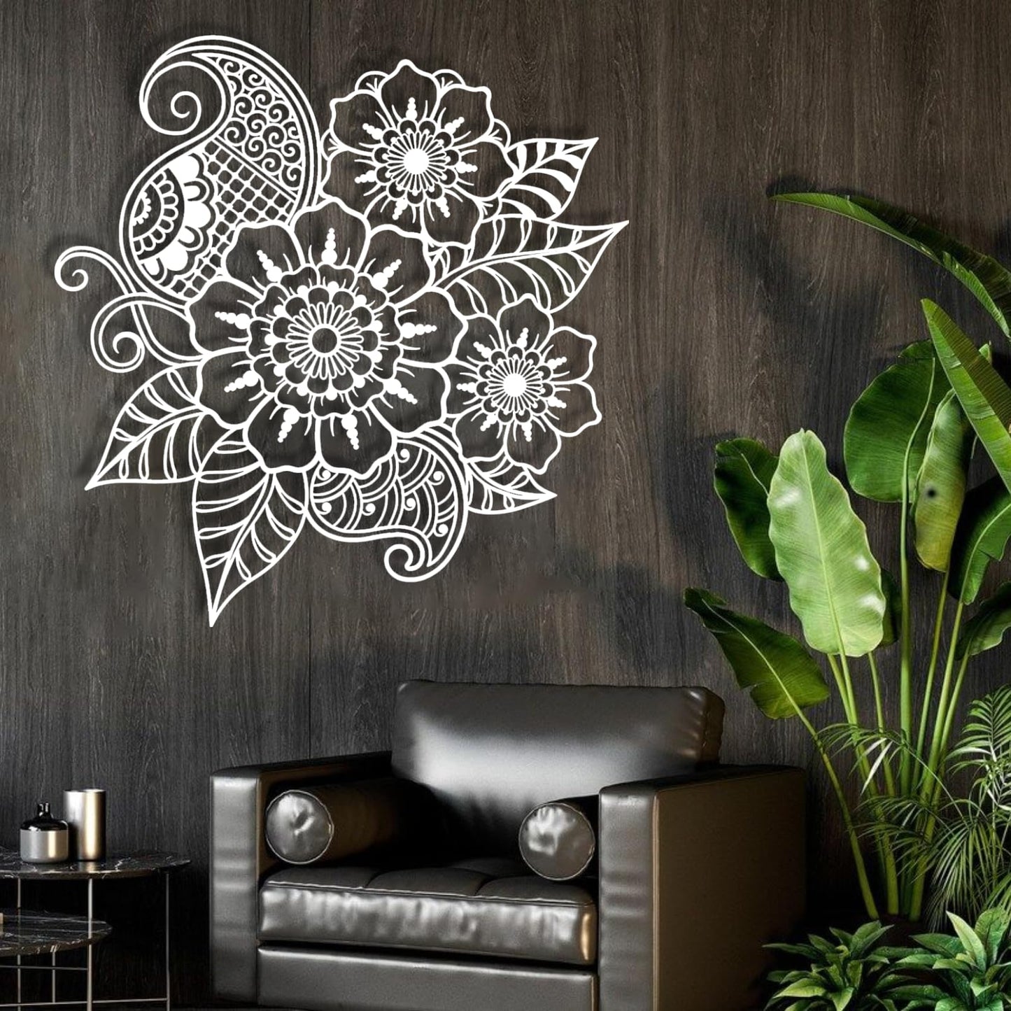 Large Metal Mandala Wall Art, Metal Mandala Wall Art, Mandala Wall Art, Boho Wall Decor, Black Metal Wall Art, Housewarming Gift, Office Decor (Gold, 40.5x39.3"/103x100cm)