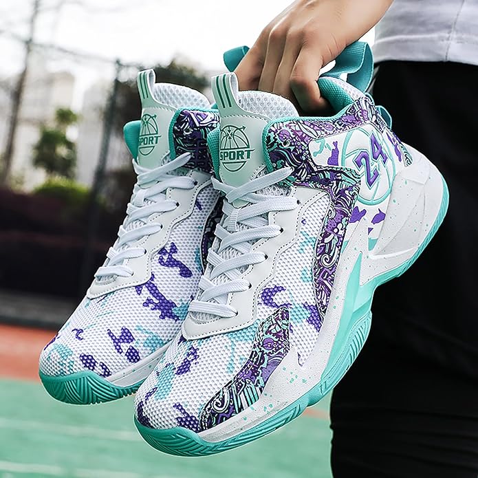 Boys Basketball Shoes Breathable Indoor Athletic Shoes Youth Outdoor Fashion Sneakers Comfortable Basketball Shoes for Girls