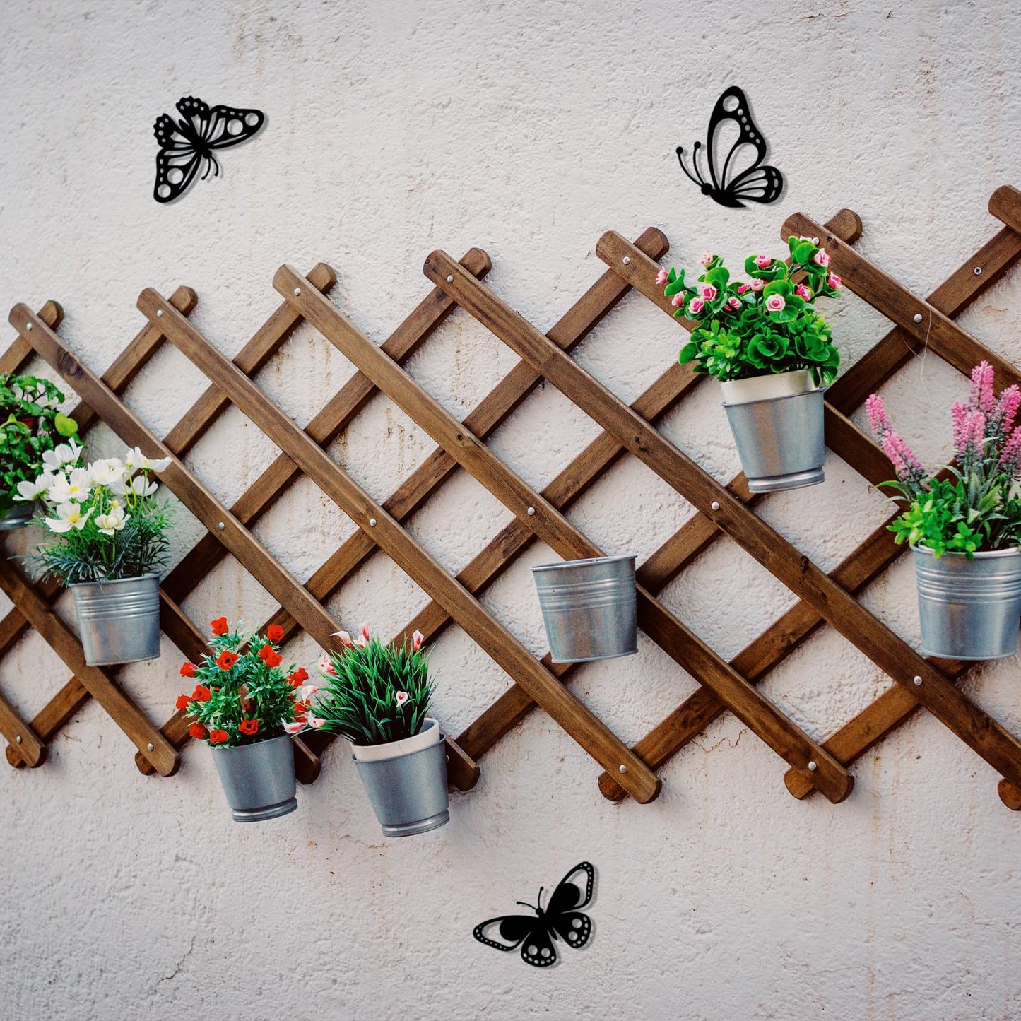 Kercan Metal Butterfly Decor Set of 3, Fence Decor Sculpture Hanging, Metal Butterflies Outdoor Decoration for The Garden, Patio, Fence, Home, and Yard