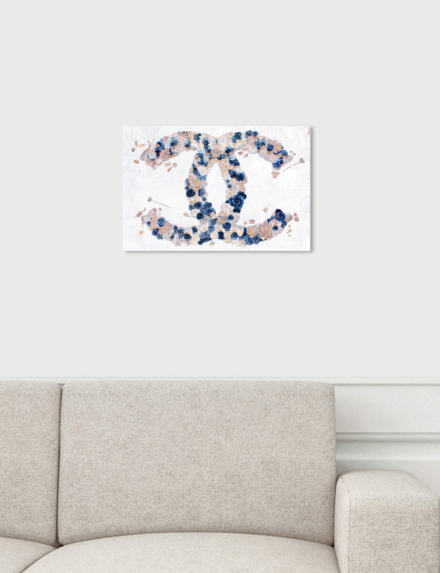 The Oliver Gal Artist Co. Fashion and Glam Wall Art Canvas Prints 'Dreaming of Classic Beauty Navy'